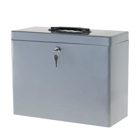 metal storage box lockable|stalwart metal storage lock box.